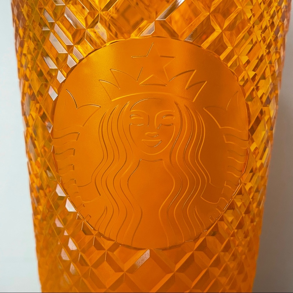 STARBUCKS 2022- Venti Mango/Orange Ombre Jeweled Cold Tumbler - Picture 2 of 4